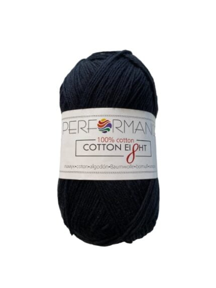 COTTON EI8HT(1310) 100% COTTON 2.5-3.5 MM 50ΓΡ ΜΑΥΡΟ