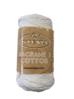 MACRAME 3 COTTON 80% ΒΑΜΒΑΚΙ ΑΣΠΡΟ (01)