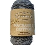 (391) MACRAME COTTON LUX 75% COTTON ΓΚΡΙ ΣΚΟΥΡΟ ΜΕ ΑΣΗΜΙ