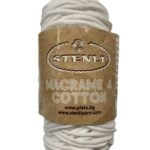 (01) MACRAME 4 COTTON 80% ΒΑΜΒΑΚΙ - ΑΣΠΡΟ