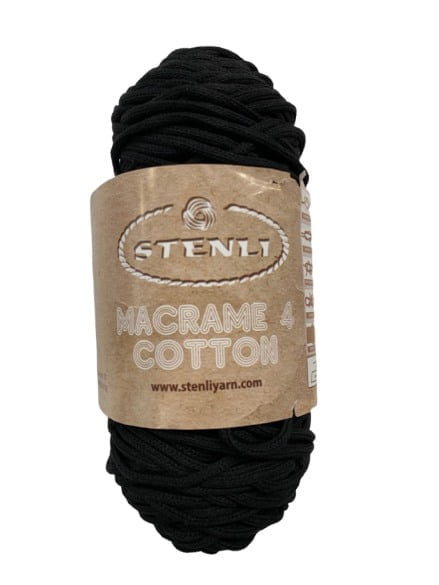 (04) MACRAME 4 COTTON 80% ΒΑΜΒΑΚΙ - ΜΑΥΡΟ