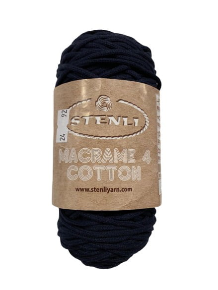 (24) MACRAME 4 COTTON 80% ΒΑΜΒΑΚΙ - ΜΠΛΕ ΣΚΟΥΡΟ