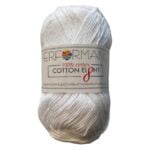 COTTON EI8HT(1020) 100% COTTON 2.5-3.5 MM 50ΓΡ ΑΣΠΡΟ