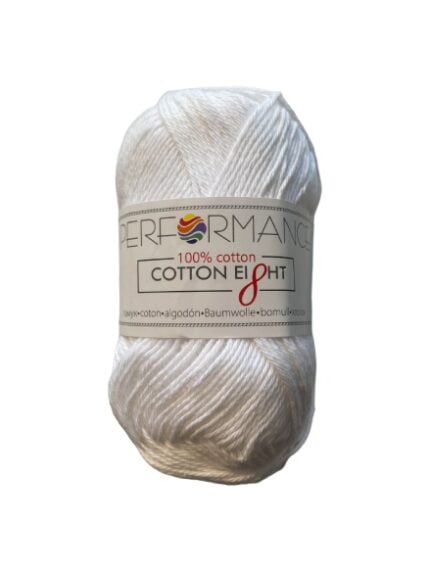 COTTON EI8HT(1020) 100% COTTON 2.5-3.5 MM 50ΓΡ ΑΣΠΡΟ