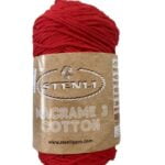 MACRAME 3 COTTON 80% ΒΑΜΒΑΚΙ ΚΟΚΚΙΝΟ (03)