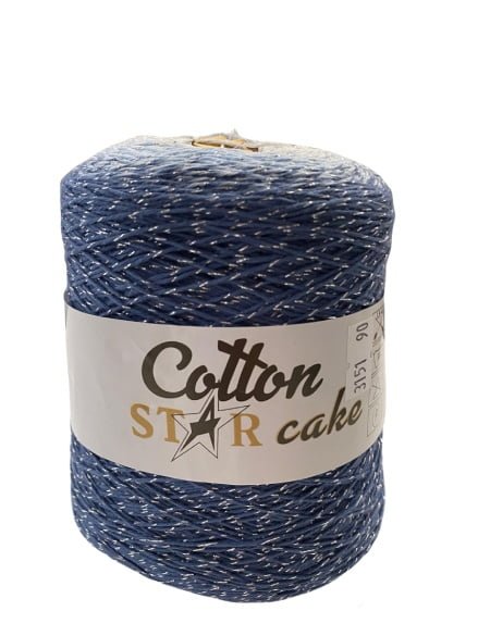 (3151) COTTON STAR CAKE - SHADES OF BLUE, BLUE
