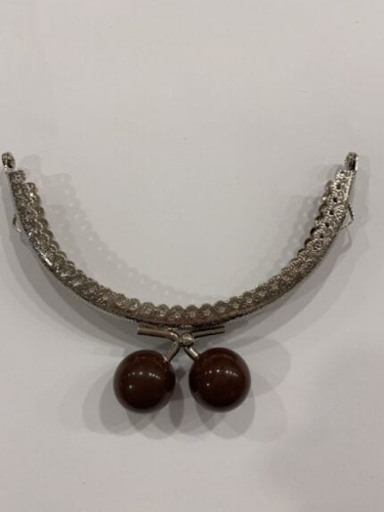 METALLIC PEARL CLASP 12CM BROWN SILVER