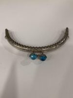 METALLIC DIAMOND CLASP 12CM TURQUOISE