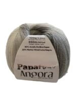 (01) ANGORA PAPATYA 80% ΑΚΡΙΛΙΚΟ, 20% ΜΑΛΛΙ - ΓΚΡΙ,ΛΕΥΚΟ