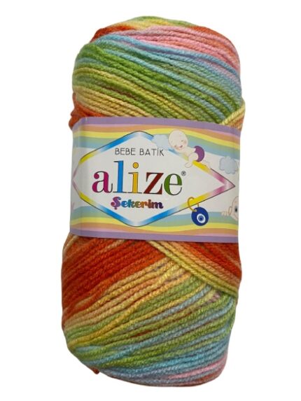 (4400) ALIZE BEBE BATIK SEKERIM - ΠΟΡΤΟΚΑΛΙ,ΚΙΤΡΙΝΟ,ΠΡΑΣΙΝΟ,ΡΟΖ,ΓΑΛΑΖΙΟ