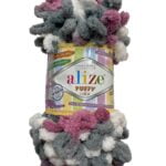 (6070) ALIZE PUFFY COLOR - ΓΚΡΙ,ΡΟΖ,ΛΕΥKO