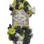 (6399) ALIZE PUFFY COLOR - ΓΚΡΙ,ΛΑΧΑΝΙ,ΛΕΥKO