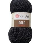 (13284) YARN ART GOLD - ΜΑΥΡΟ ΜΕ ΑΣΗΜΙ