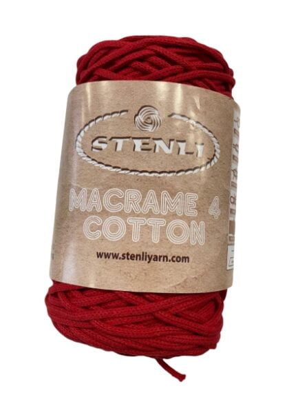 (45) MACRAME 4 COTTON 80% ΒΑΜΒΑΚΙ - ΚΟΚΚΙΝΟ