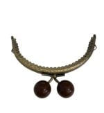 METAL CLASP PEARL COFFEE BRONZE 12CM