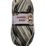 (657) FAVORY BABY 100% ΑΚΡΙΛΙΚΟ - ΓΚΡΙ, ΛΕΥΚΟ