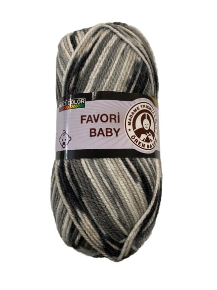 (657) FAVORY BABY 100% ACRYLIC - GREY, WHITE