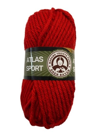 (033) ATLAS SPORT - 100% ΑΚΡΙΛΙΚΟ - ΚΟΚΚΙΝΟ