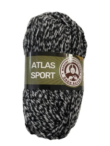 (300) ATLAS SPORT - 100% ΑΚΡΙΛΙΚΟ - ΑΣΠΡΟΜΑΥΡΟ