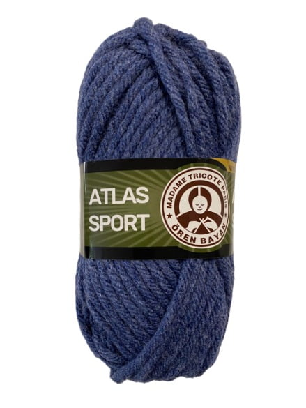 (138) ATLAS SPORT - 100% ΑΚΡΙΛΙΚΟ - ΜΠΛΕ ΤΖΙΝ