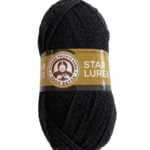 (999S) STAR LUREX - ΕΝΤΥΠΩΣΙΑΚΟ ΝΗΜΑ - ΜΑΥΡΟ ΜΕ ΑΣΗΜΙ