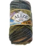 (1893) ALIZE BURCUM BATIK 100% ΑΚΡΙΛΙΚΟ ΠΡΑΣΙΝΟ,ΚΑΦΕ,ΓΚΡΙ,ΜΠΕΖ,ΑΣΠΡΟ