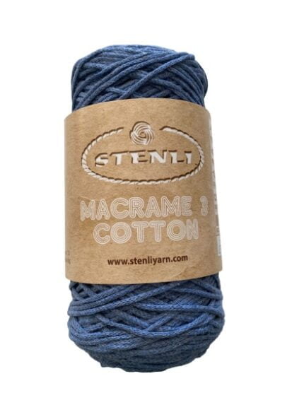 (111) MACRAME 3 COTTON 80% ΒΑΜΒΑΚΙ - ΜΠΛΕ ΤΖΙΝ