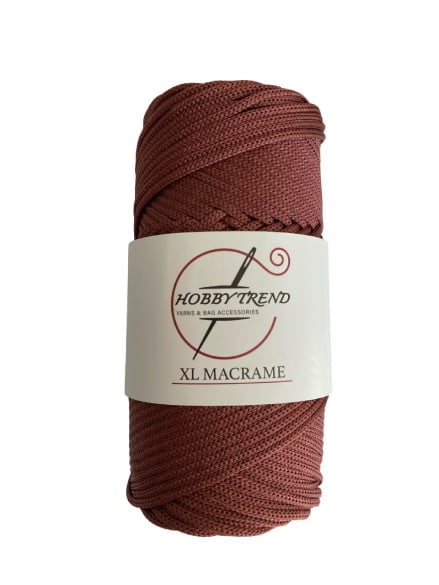 (096) HOBBY TREND - MACRAME XL - ΣΑΠΙΟ ΜΗΛΟ ΣΚΟΥΡΟ