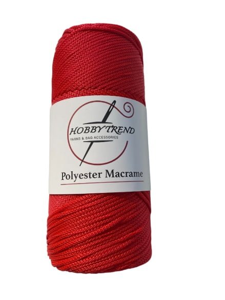 (100) MACRAME POLYESTER PP - ΚΟΚΚΙΝΟ